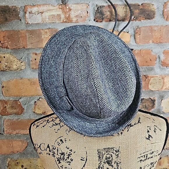 Men's Herringbone Fedora size Medium - Picture 4 of 10